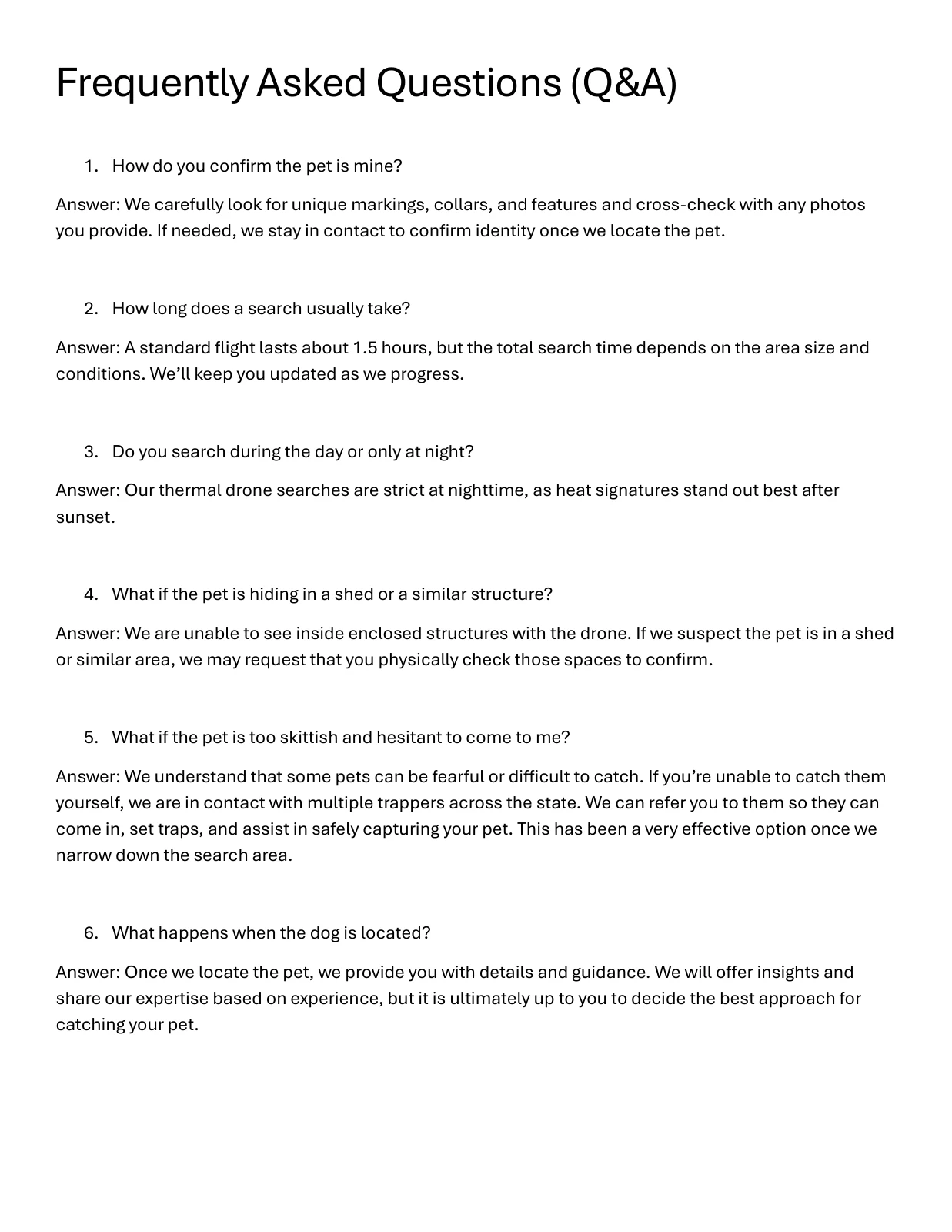 Thermal Deer and Pet Recovery 2026 contract page 5