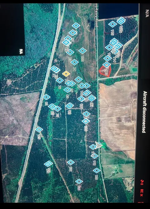 Previously surveyed property map for deer herd analysis