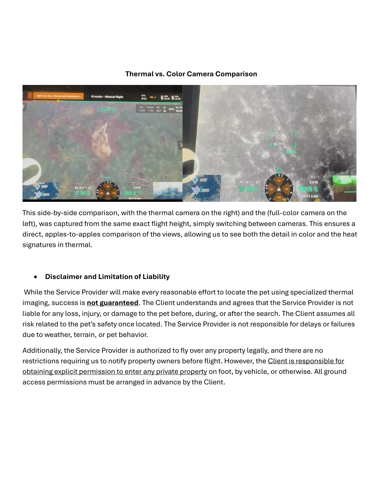 Thermal Deer and Pet Recovery 2026 contract page 4
