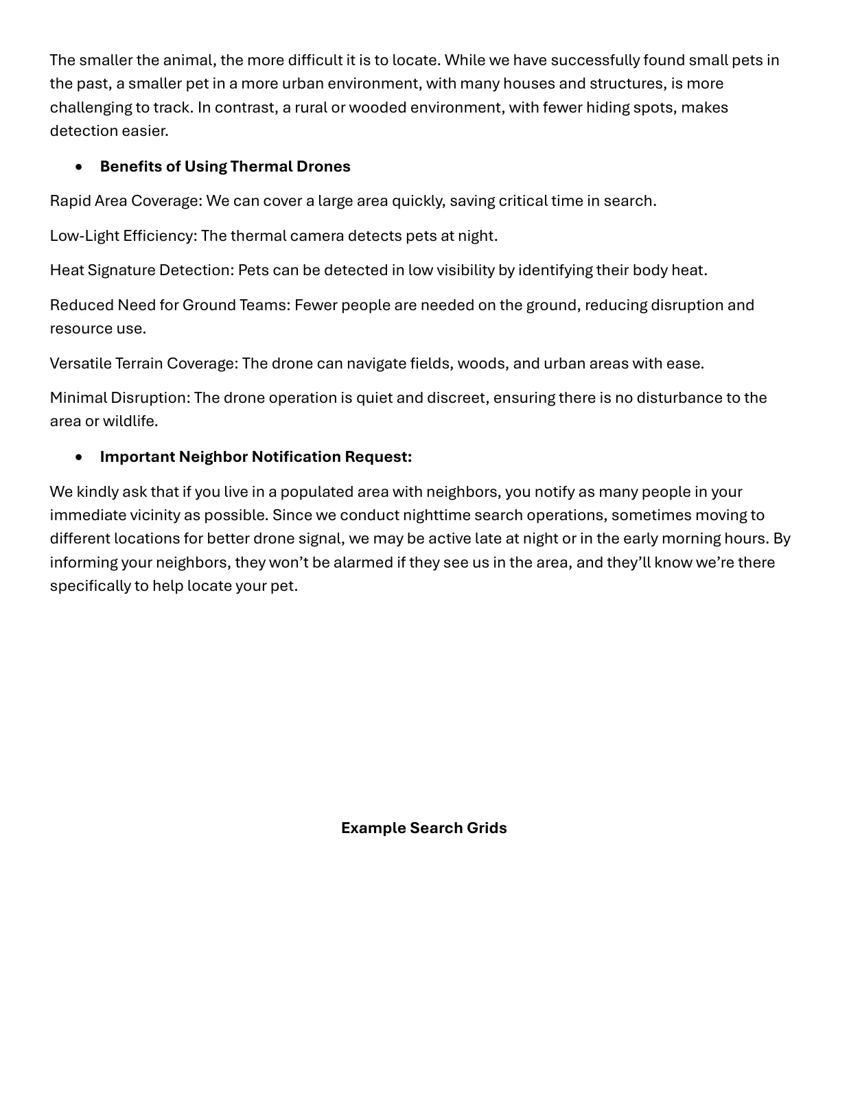 Thermal Deer and Pet Recovery 2026 contract page 2